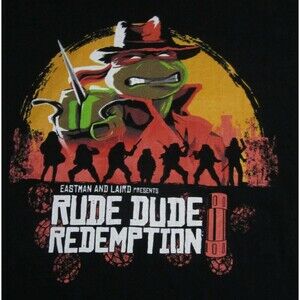 Adult Shirt Punch Rude Dude Redemption Ninja Turtles SS Shirt Sz L